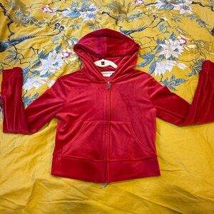 Juicy Couture Red Velour Hoodie